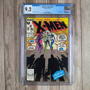 Uncanny X-Men #244 CGC 9.2 WP 1st appearance of Jubilee, a Chinese-American teenager with the ability to emit fireworks from her fingers (cert 4016)