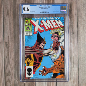 Uncanny X-Men #222 CGC 9.6 WP Classic battle of the X-Men versus the Marauders (Cert 4009)