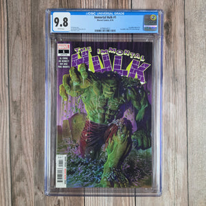 Immortal Hulk #1 CGC 9.8 Cover Art by Alex Ross, 1st Appearance of Jackie McGee (Cert 4012)