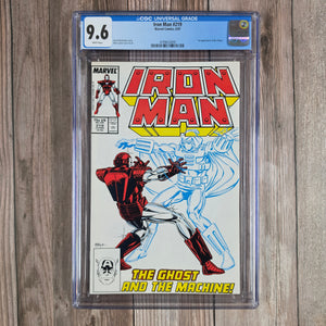 Iron Man #219 CGC 9.6 WP 1st appearance of Ghost, an engineer who developed and integrated himself into a cloaking technology (cert 3009)