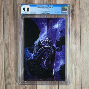 Silver Surfer: Ghost Light #1 CGC 9.8 Error Edition/ Dell'Otto "Virgin" Edition, 1st appearance of Ghost Light, formerly Al Harper who was introduced and died in Silver Surfer #5 (1969) (cert 6006)