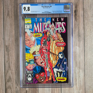 New Mutants #98 CGC 9.8 WP 1st appearance of Deadpool, a subject of the Weapon X program (cert 6012)