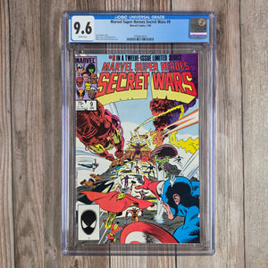 Marvel Super Heroes Secret Wars #9 CGC 9.6 WP Battle versus Galactus (cert 3018)