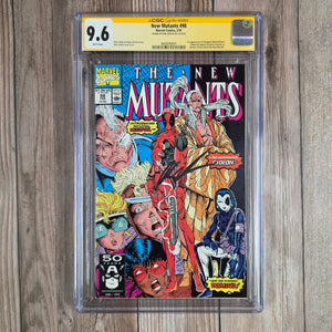 New Mutants #98 CGC 9.6 WP SS Rob Liefeld, 1st appearance of Deadpool, a subject of the Weapon X program (cert 0001)