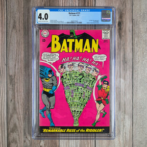 Batman #171 CGC 4.0 1st appearance of the Riddler in the Silver Age (cert 7002)