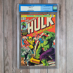 Incredible Hulk #181 CGC 7.0 1st Full Appearance of Wolverine (Cert 6001)