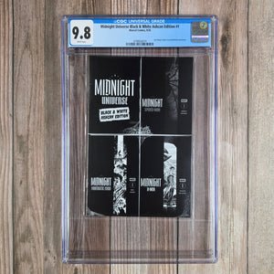 *Mis-labeled* Midnight Universe Black and White Ashcan Edition #1 CGC 9.8 First teaser preview of Marvel's Midnight series