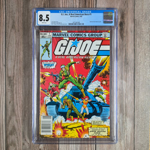 G.I. Joe: A Real American Hero #1 CGC 8.5 WP Newsstand 1st team appearance of G.I. Joe and Cobra, 1st appearance of Snake-Eyes, Scarlett, Cobra Commander, and Baroness (Cert 7009)