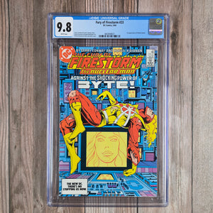 Fury of Firestorm #23 CGC 9.8 WP 1st appearance of Felicity Smoak & Byte (cert 9021)