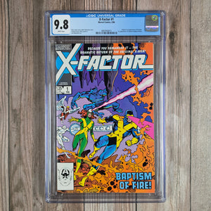 X-Factor #1 CGC 9.8 WP 1st team appearance of X-Factor, the original X-Men: Cyclops, Jean Grey, Beast, Iceman, Angel (cert 0015)