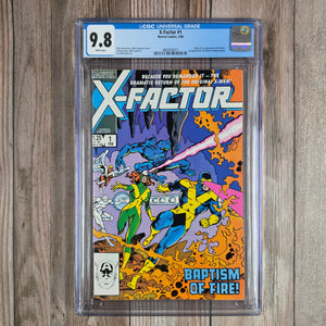 X-Factor #1 CGC 9.8 WP 1st team appearance of X-Factor, the original X-Men: Cyclops, Jean Grey, Beast, Iceman, Angel (cert 0017)
