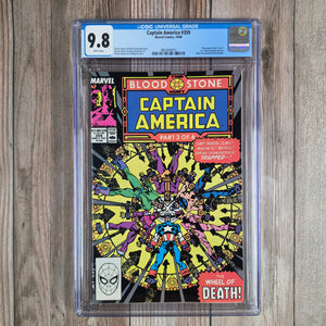 Captain America #359 CGC 9.8 WP 1st cameo appearance of Crossbones, in shadows (cert 9014)
