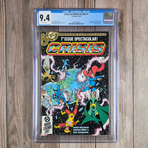 Crisis on Infinite Earths #1 CGC 9.4 WP "Crisis on Infinite Earths" part 1 (cert 4019)