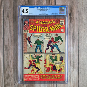 Amazing Spider-Man #4 CGC 4.5 1st appearance and origin of Sandman (Cert 2019)