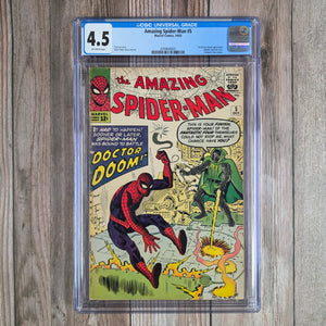 Amazing Spider-Man #5 CGC 4.5 1st Spider-Man vs Doctor Doom (Cert 6001)