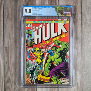 Incredible Hulk #181 CGC 9.0 WP 1st Full Appearance of Wolverine (Cert 0001)*Trade Avail.