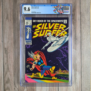 Silver Surfer #4 CGC 9.6 First battle of Silver Surfer vs Thor (cert 8001) *Trade Avail.