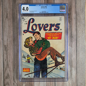 Lovers #59 CGC 4.0 Classic 1950's artwork (cert 4003)