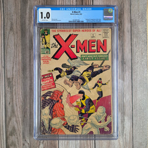 X-Men #1 CGC 1.0 1st team appearance of the X-Men: Cyclops, Jean Grey aka Marvel Girl, Iceman, Angel, Beast, Professor X (cert 1002)*