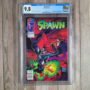 Spawn #1 CGC 9.8 Newsstand Edition 1st Appearance of Spawn, Sam & Twitch, and Malebolgia (Cert 7011)