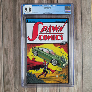 Spawn #228 CGC 9.8 Cover art inspired by Action Comics #1 (1938) (cert 8011)