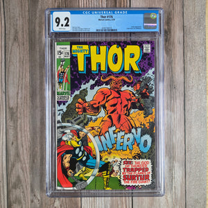 Thor #176 CGC 9.2 WP Silver Surfer appearance (cert 6019)