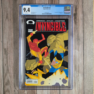Invincible #9 CGC 9.4 1st team appearance of the Lizard League: King Lizard, Iguana, Komodo Dragon, Salamander (cert 2019)