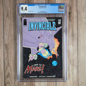 Invincible #18 CGC 9.4 WP 2nd appearance of Machine Head, 1st appearance of Isotope, Rus Livingston and Shapesmith, LOW PRINT (Cert 2012)