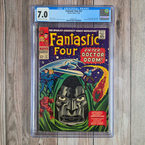 Fantastic Four #57 CGC 7.0 Doctor Doom Steals Silver Surfer's Power Cosmic, Sandman and Inhumans Appearance Cover art by Jack Kirby (Cert 2015)