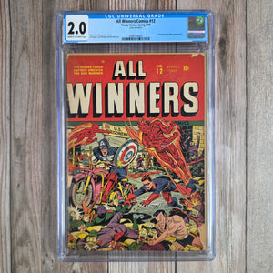 All Winners Comics #12 CGC 2.0 World War II Alex Schomburg cover & art(cert 4002)
