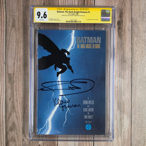 Batman: The Dark Knight Returns #1 CGC 9.6 SS Frank Miller, Klaus Johnson, 1st appearance of Robin, Carrie Kelley, in an alternate reality (cert 1003)