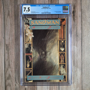 Sandman #1 CGC 7.5 WP Final Simon and Kirby collaboration (Cert 0009)