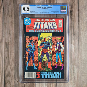 Tales of the Teen Titans #44 CGC 9.2 WP Newsstand edition Dick Grayson becomes Nightwing, formerly Robin (Cert 5011)