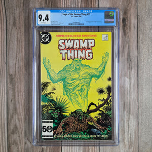 Saga of the Swamp Thing #37 CGC 9.4 WP 1st Full Appearance of John Constantine (Cert 0001)