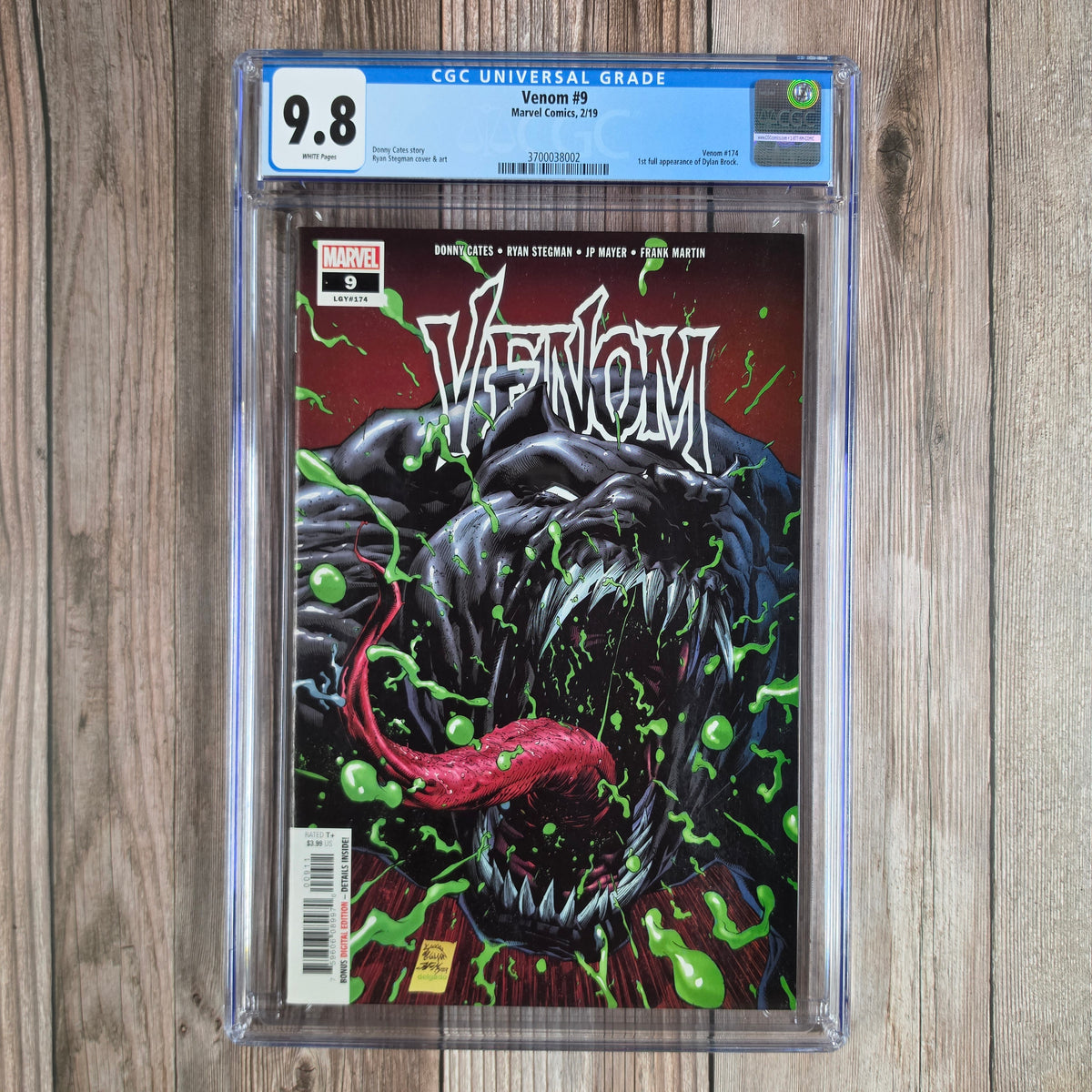 Venom #9 CGC 9.8 1st full appearance of Dylan Brock, son of Eddie Broc ...