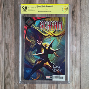 King In Black: Scream #1 CBCS 9.8 SS Ryan Brown, Team-up of Scream and Demagoblin (cert 055)