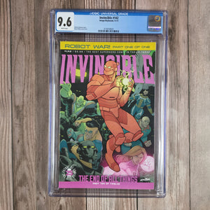 Invincible #142 CGC 9.6 WP Death of Rex Robot, Robot War Part One of One LOW PRINT RUN (Cert 9025)