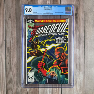 Daredevil #168 CGC 9.0 1st Appearance & Origin of Elektra, 1st Cameo Appearance of Robert "Goldy" Goldman (Cert 8001)