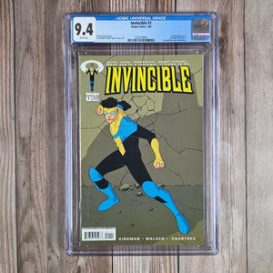 Invincible #1 CGC 9.4 WP 1st appearance of Invincible (Cert 9001)