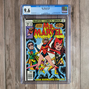 Ms. Marvel #18 CGC 9.6 WP 1st Full Appearance of Mystique, Avengers Appearance (Cert 5004)