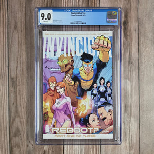 Invincible #124 CGC 9.0 WP Reboot? Part One of Three LOW PRINT RUN (Cert 9014)