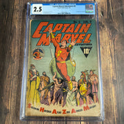 Captain Marvel Adventures #6 CGC 2.5 (1942) Cover art by C.C. Beck