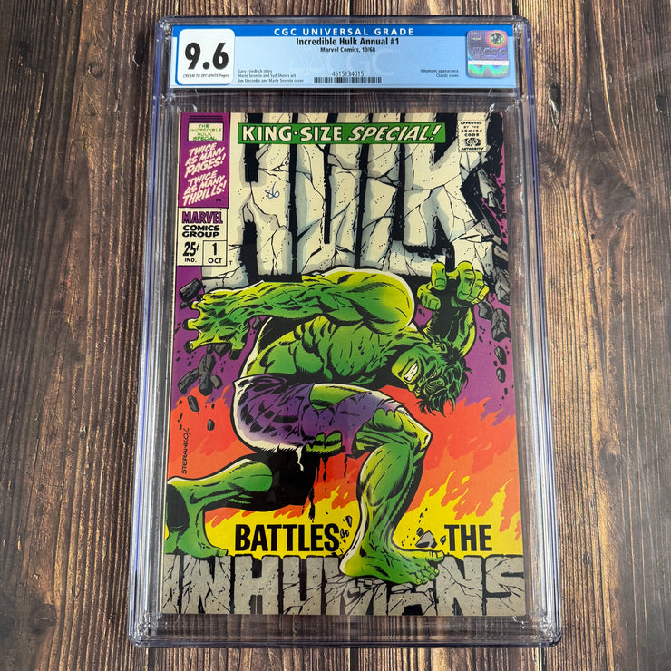 Hulk Annual #1 CGC 9.6 Iconic cover art by Jim Steranko *Trade Avail.