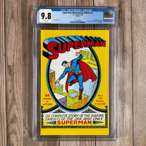 Superman Masterpiece Edition #1 CGC 9.8 (cert 8001)