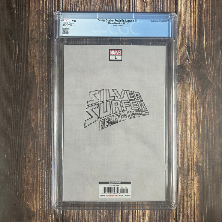 Silver Surfer Rebirth: Legacy #1 CGC 9.8 WP 2nd Print Negative Space Virgin Cover by John Tyler Christopher