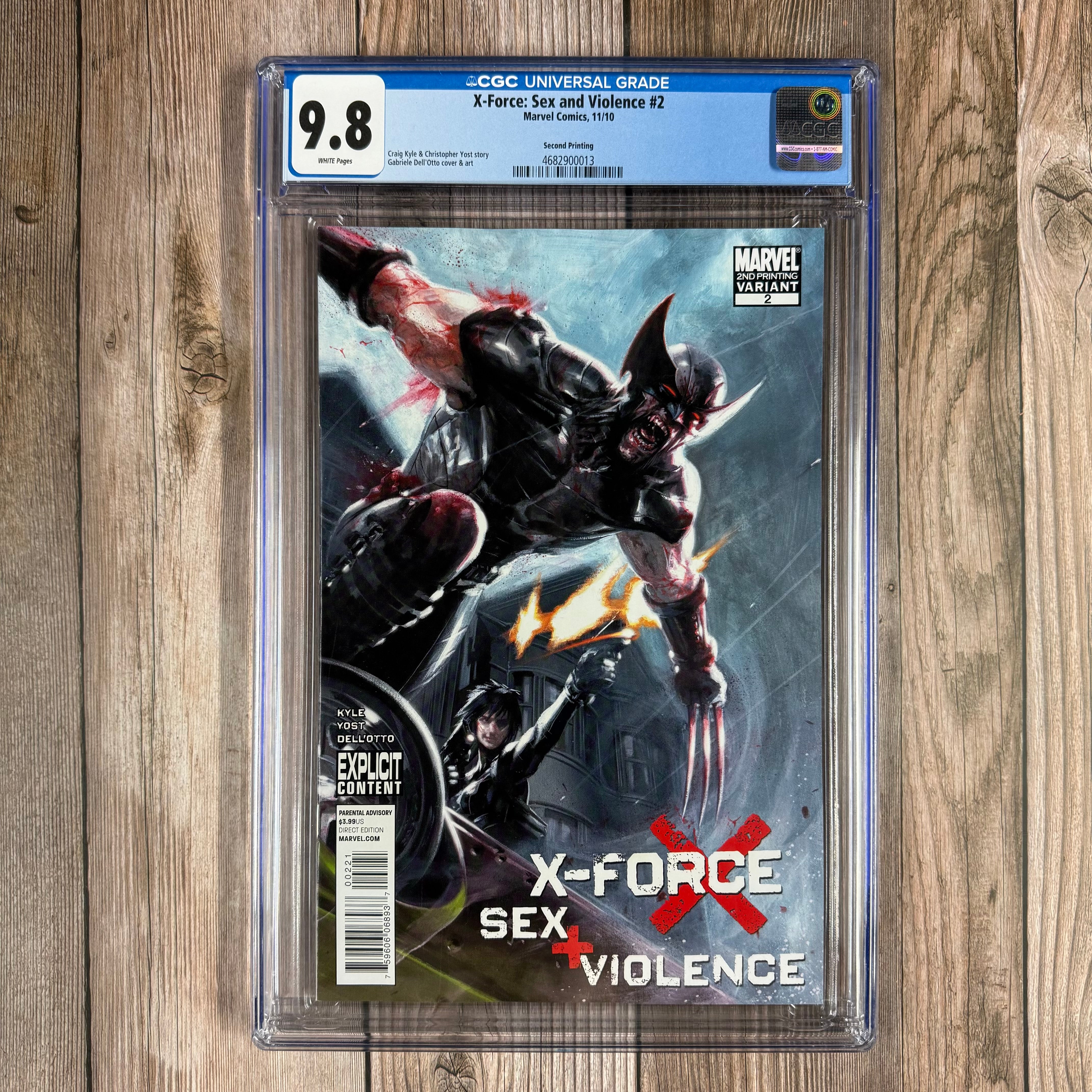 X-Force: Sex and Violence #2 CGC 9.2 WP 2nd Print Variant Cover