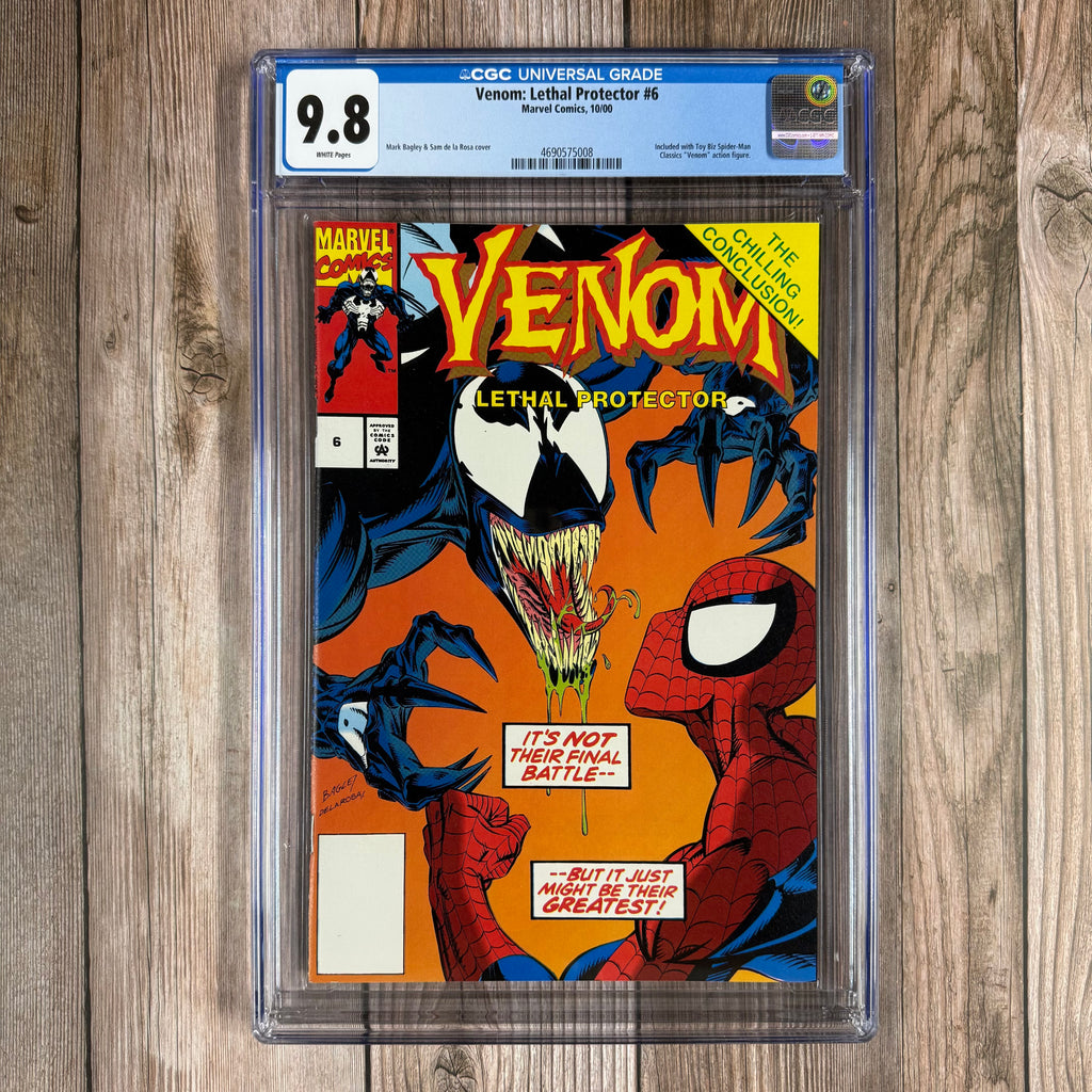 Venom: Lethal Protector #6 CGC 9.8 WP Variant Included with Toy