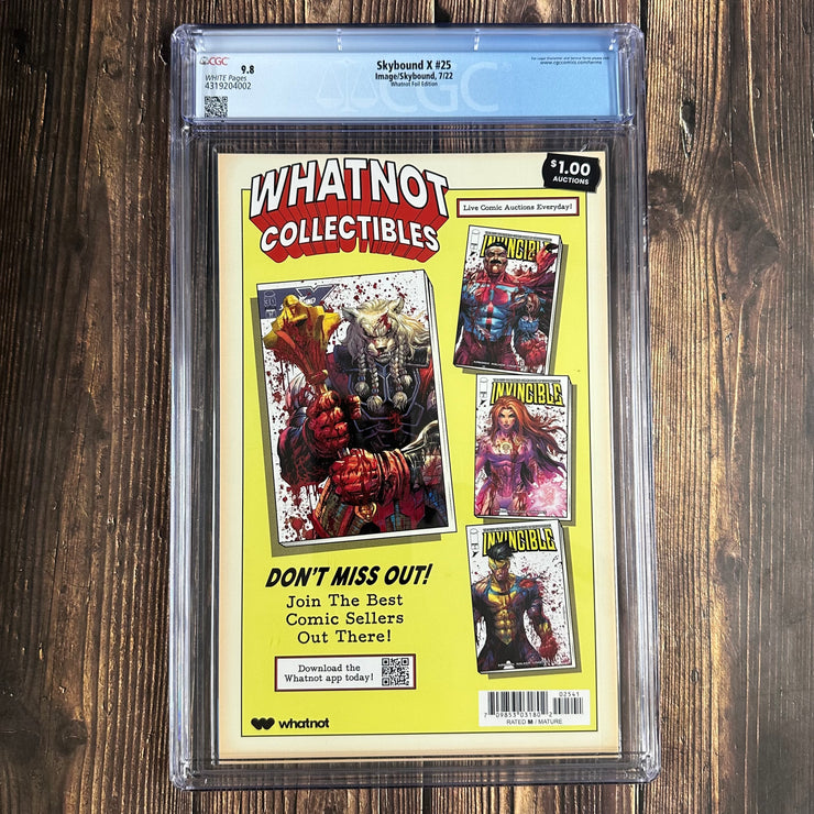 Skybound X #25 CGC 9.8 Whatnot Foil Edition, Variant cover art by Tyler Kirkham