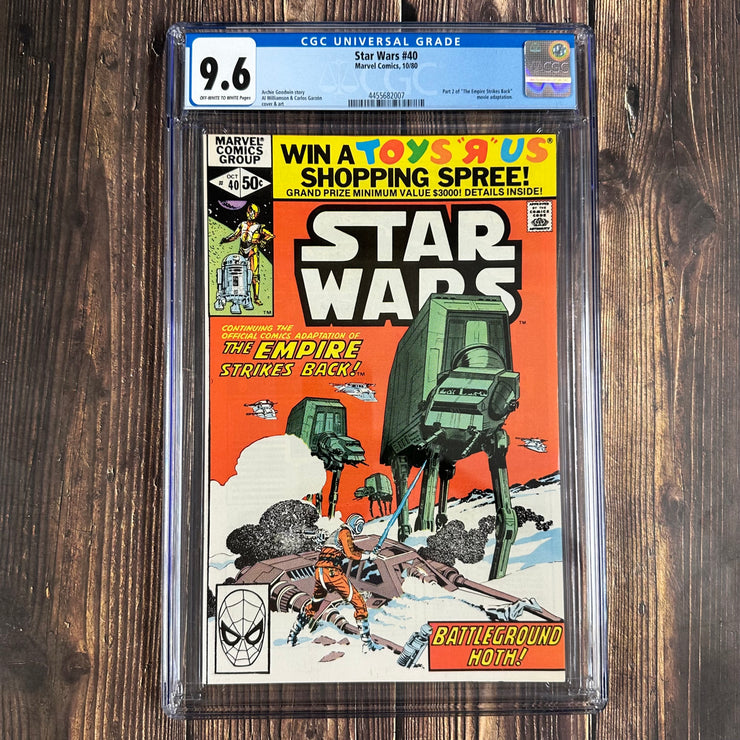 Star Wars #40 CGC 9.6 1st team app of Rogue Squadron in a standard U.S. comic book