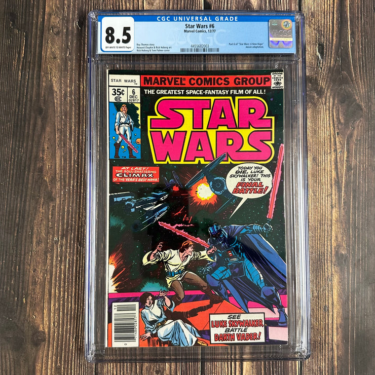 Star Wars #6 CGC 8.5 Battle of Luke Skywalker versus Darth Vader